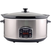 Beper BC.510 Slow Cooker, 280 W, 4,5 Liter, Glaskeramik,