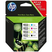 HP 932XL schwarz + 933XL CMY