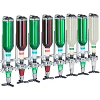 Relaxdays Barbutler Wand, 8 Flaschen,