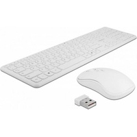 DeLock kabellose Tastatur und Maus Set weiß, USB, DE