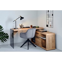Jahnke Eckschreibtisch LUX C 150 E Braun Eiche