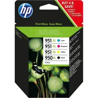 HP 950XL schwarz + 951XL CMY
