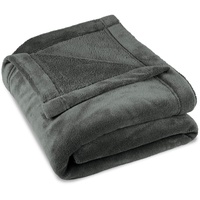 CELINATEX Flauschige Kuscheldecke XXL 220 x 240 cm grau