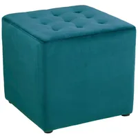 Actona Hocker Bryan flaschengrün quadratisch Sitzhocker Fußhocker modern Samt