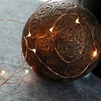 Star Trading LED-Draht Lichterkette Kupfer Dew Drops 12er warmweiß