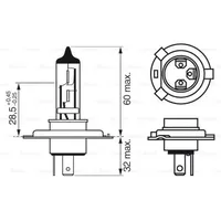 Bosch Glühlampe, Hauptscheinwerfer