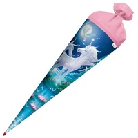 ROTH Schultüte groß Mondscheineinhorn 70 cm, Glitter in Blau