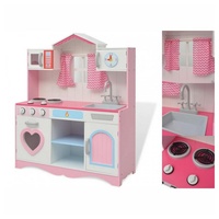 VidaXL Spielküche rosa/weiß