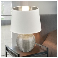ETC Shop LED Tischleuchte, Keramik Wohn Zimmer Textil Lampe