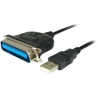 Equip 133383 USB-A auf Parallel Adapterkabel, schwarz