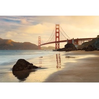 KOMAR Fototapete Golden Gate - Größe: 400 x 260