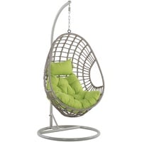 Beliani Hängesessel mit Gestell inkl. Kissen modern Terrasse Balkon
