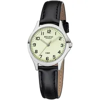 REGENT Damen Uhr 2112427 Analog Armbanduhr schwarz D2UR2112427 -