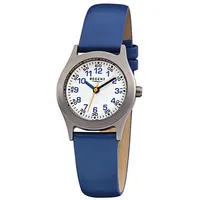 REGENT Kinder-Armbanduhr blau Analog F-947 Leder-Armband D2URF947 - Blau