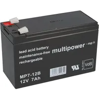 Multipower Hochleistungs- Blei-Akku MP7-12B Pb 12V 7Ah VdS Faston