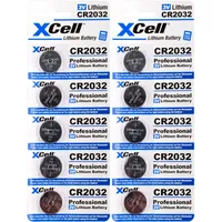 XCell 10er Spar-Set XCell CR2032 Lithium-Knopfzelle 3V / 220mAh