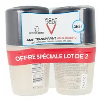 Vichy Homme Deo Roll-On Antitranspirante 48H Lote 2 Pz