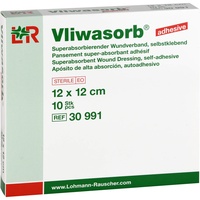 Lohmann & Rauscher Vliwasorb adhesive superabso.Komp.sk.st.12x12 cm