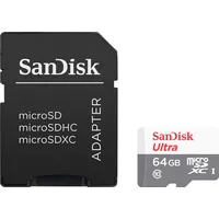 SanDisk Ultra microSDXC 64GB + Flash-Speicherkarte (microSDHC/SD-Adapter inbegriffen)
