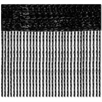 BestLivings 2er Pack Fadenvorhang 140x240 schwarz - jet black