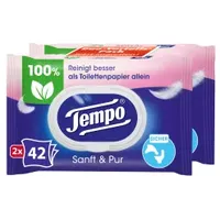 Tempo Sanft & Pur Feuchte Toilettentücher 2 x 42
