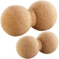 Newgen Medicals 2er-Set Massage-Duobälle & Faszien-Trainer, Kork, Ø 6,5/8
