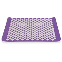 AFH-Webshop 520901 Akupressurmatte, Nadelreizmatte, Entspannungsmatte, Shantimatte, Farbe: lila/weiss