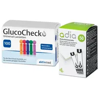 Diabetikerbedarf 50 Blutzuckerteststreifen + 100 Lanzetten