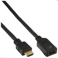 InLine HDMI Verl., HDMI-High Speed, ST / BU, schwarz,