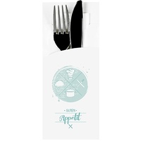 Papstar 520 Bestecktaschen 20 cm x 8,5 cm weiss
