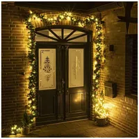 Gravidus Tannengirlande 5m mit 80 LED Lichterkette und roten