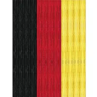 Arsvita Flauschvorhang 90x220 Unistreifen schwarz - rot - gelb