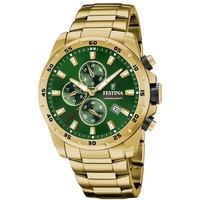 Festina Chronograph Goldfarben/Grün