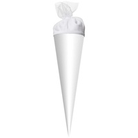 ROTH Bastel-Schultüte klein weiß - 35 cm rund -