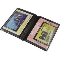 Myledershop Elegantes Ausweisetui/Ausweishülle/Kreditkartenetui mit Kontrastnaht 4 Fächer MJ-Design-Germany Made