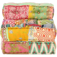 VidaXL Modularer Pouf Patchwork Stoff