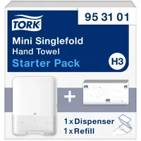 TORK Papierhandtuchspender-Set Elevation H3 Classic Mini 953101 weiß Kunststoff,