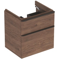 Geberit Smyle Square Waschtischunterschrank, 2 Schubladen, Nussbaum (500.352.JR.1)