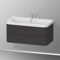 Duravit Happy D.2 Waschtisch mit Unterschrank, 2 Auszüge, HP4348E8080,