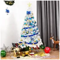 Costway Künstlicher Weihnachtsbaum Weiß 240 cm