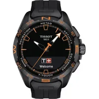 TISSOT T-Touch Connect Solar 47,5 mm Silikonarmband Schwarz T121.420.47.051.04
