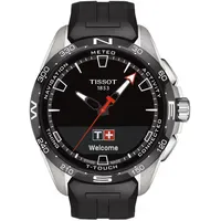 TISSOT T-Touch Connect Solar 47,5 mm Silikonarmband Schwarz T121.420.47.051.00