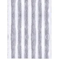 Arsvita Flauschvorhang 100x220 Unistreifen hellgrau - weiß