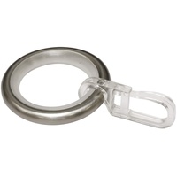 GARDINIA Ringe mit Gleiteinlage für Ø 16 mm, edelstahl-optik,