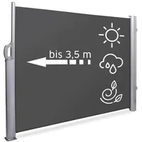 Noor Seitenmarkise Exklusiv 100 cm x 350 cm Anthrazit