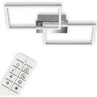 Briloner LED Deckenleuchte Wandlampe Dimmbar Fernbedienung CCT 30W Chrom