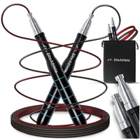 EliteAthlete Springseil Herren Damen - Speed Rope BLAU sans