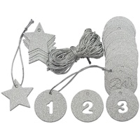 Frau WUNDERVoll® Frau WunderVoll 24 gestanzte Adventskalenderzahlen -Silber -