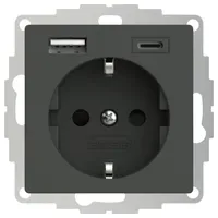 2USB USB-Steckdose 2U-449542 Anthrazit