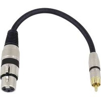 Omnitronic Adapterkabel XLR(F)/Cinch(M) 0,2m sw